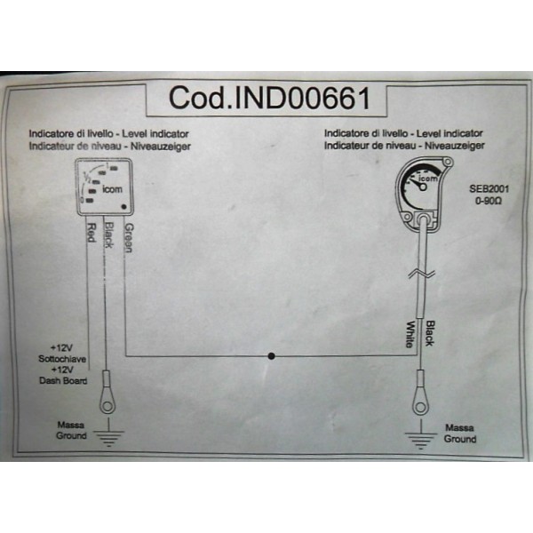 Sensore + indicatore di livello a led ICOM - Autofficina Bono